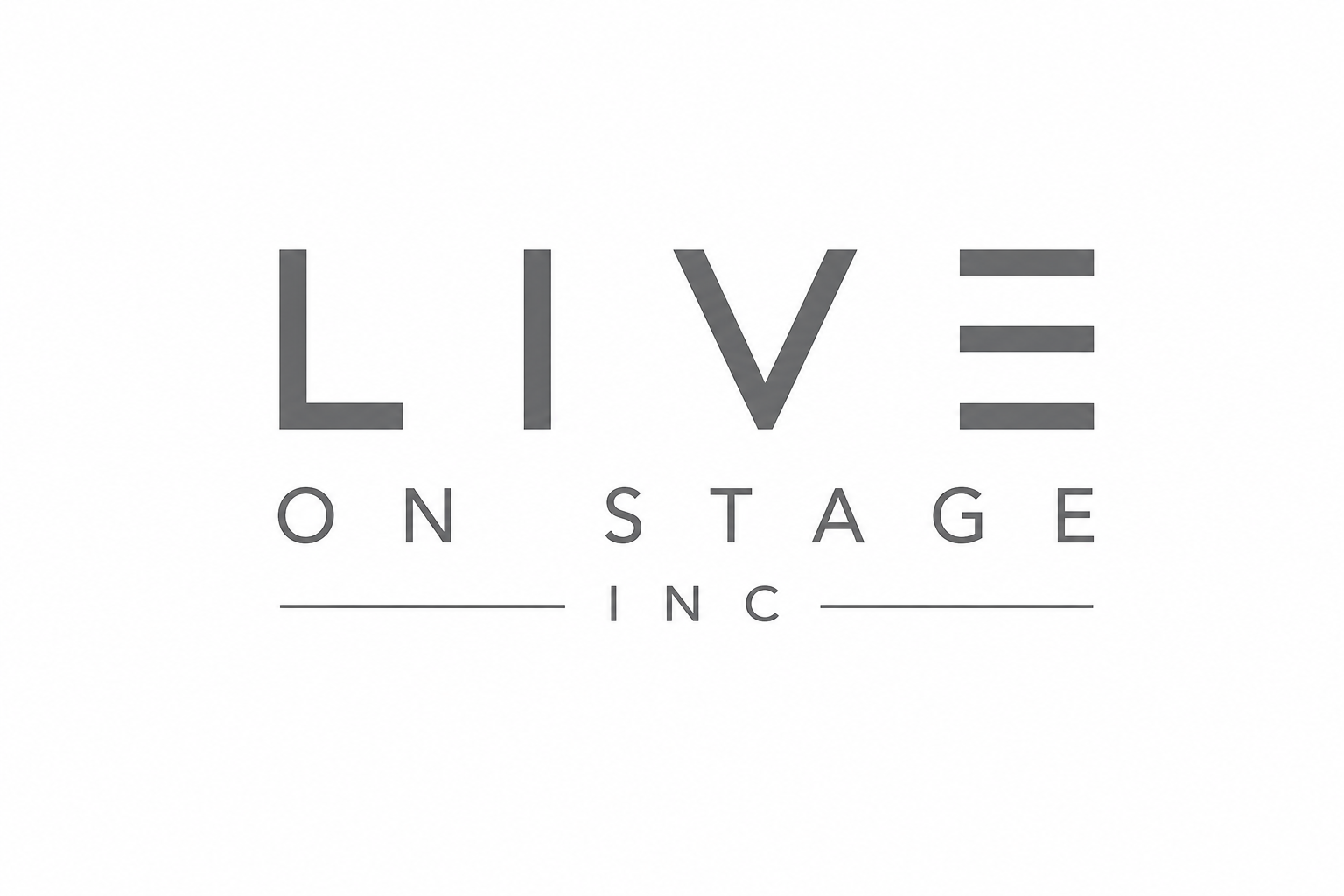 Approved Live On Stage grayscale wordmark
